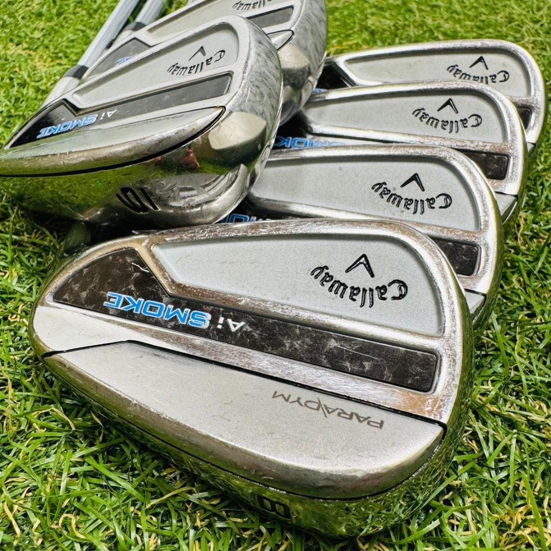 【良品】キャロウェイ パラダイム Aiスモーク メンズアイアンセット 6本 S