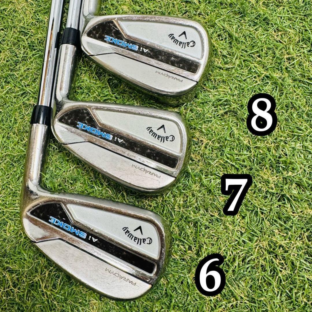 【良品】キャロウェイ パラダイム Aiスモーク メンズアイアンセット 6本 S