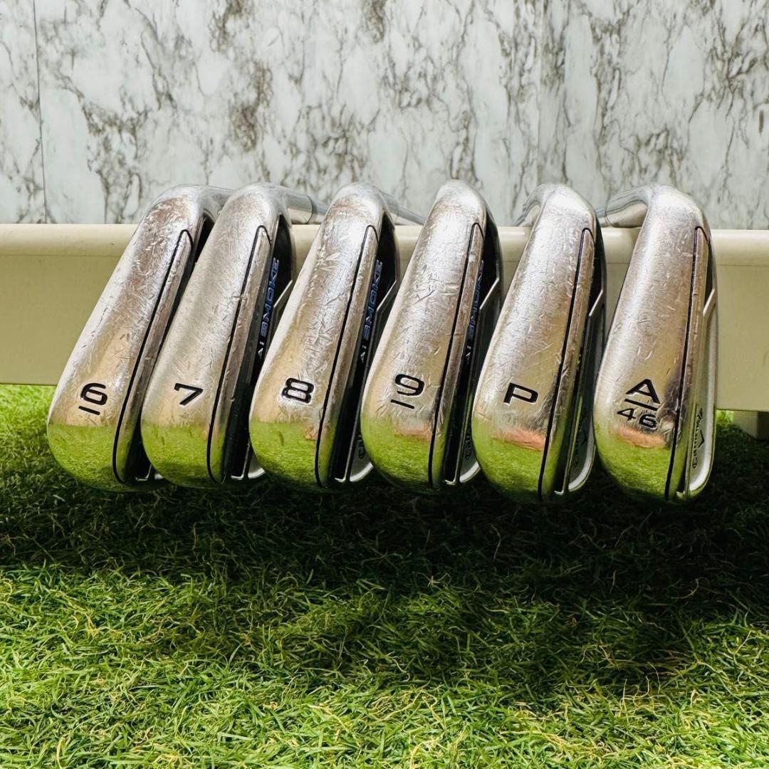 【良品】キャロウェイ パラダイム Aiスモーク メンズアイアンセット 6本 S