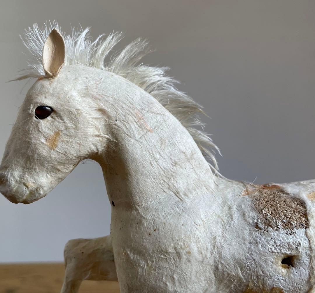 古い馬人形　レトロ　オブジェ