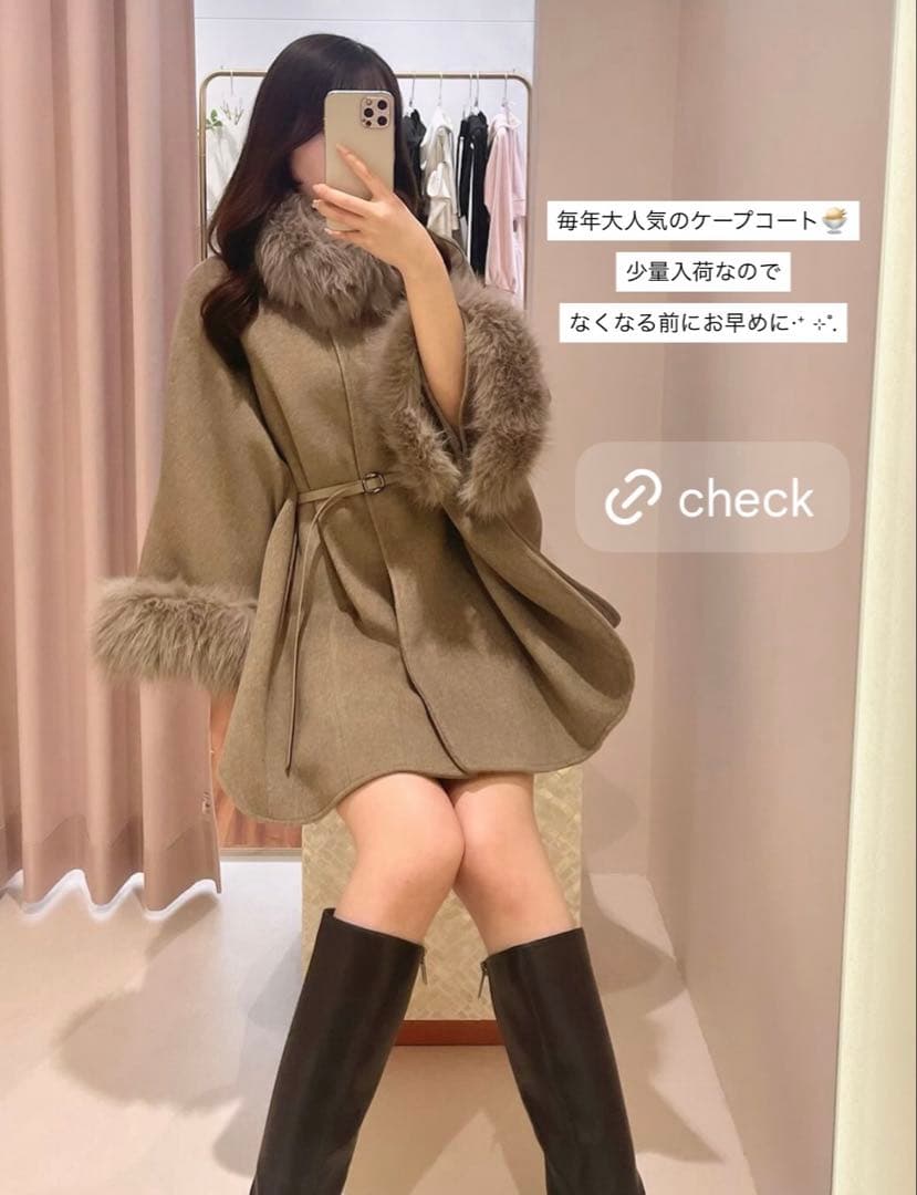 rouge by pomme ケープコート ポンチョ - ジャケット・アウター