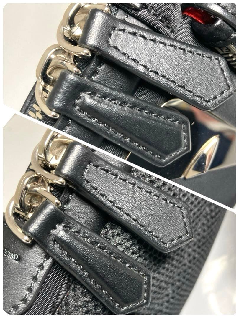 美品　FENDI フェンディ　モンスター　バグズアイ　ボディバッグ　ブラック