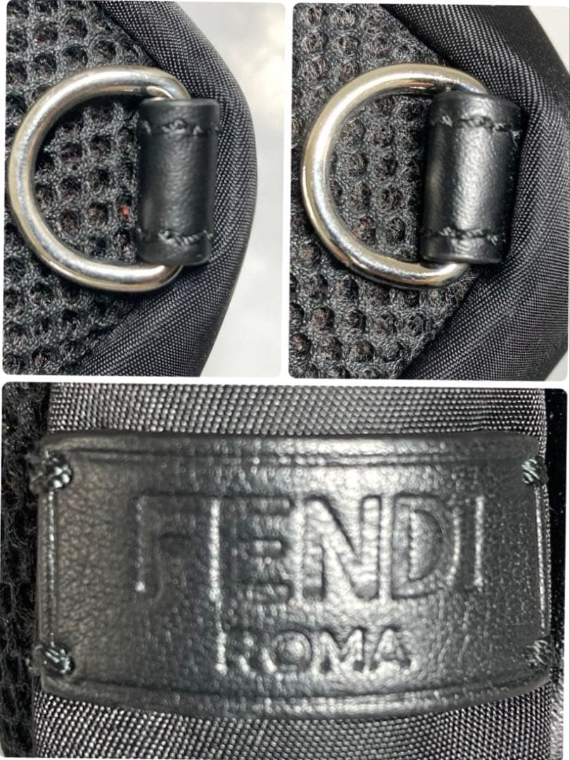 美品　FENDI フェンディ　モンスター　バグズアイ　ボディバッグ　ブラック