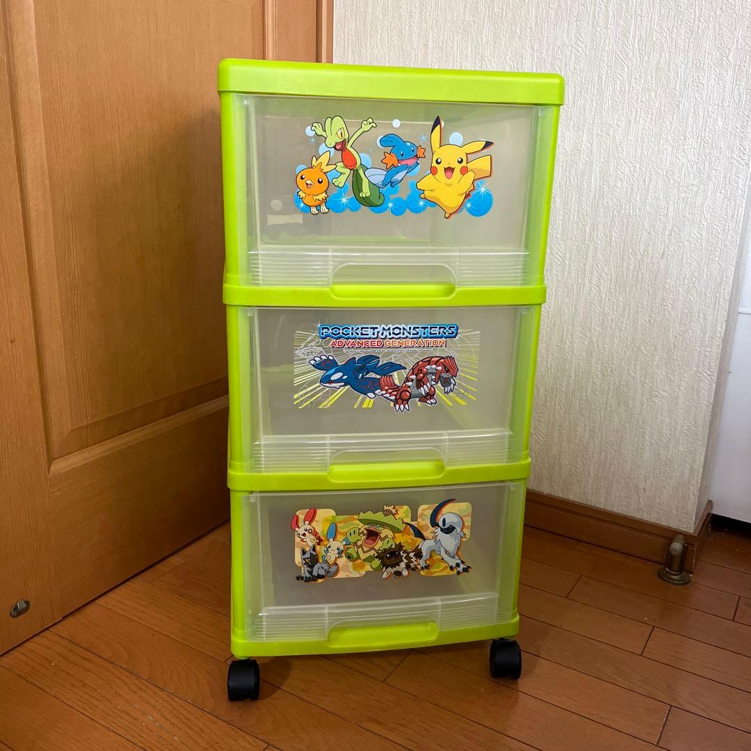 ポケモン 3段収納ケース スライドケース キャスター付 ☆お値下中