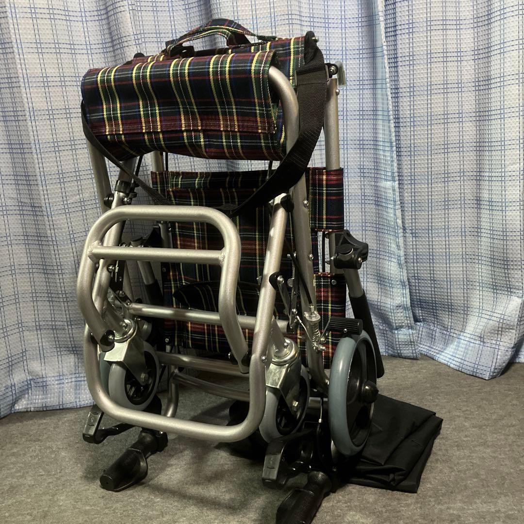 Nice Way軽量 折りたたみ式 車椅子コンパクト 介助ブレーキ付き アルミ製