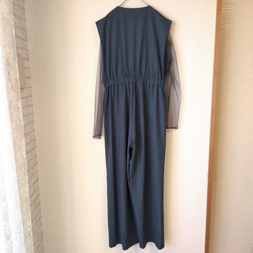 niana ニアナ スタンドアウトカラーオールインパンツ M 結婚式 お呼ばれ