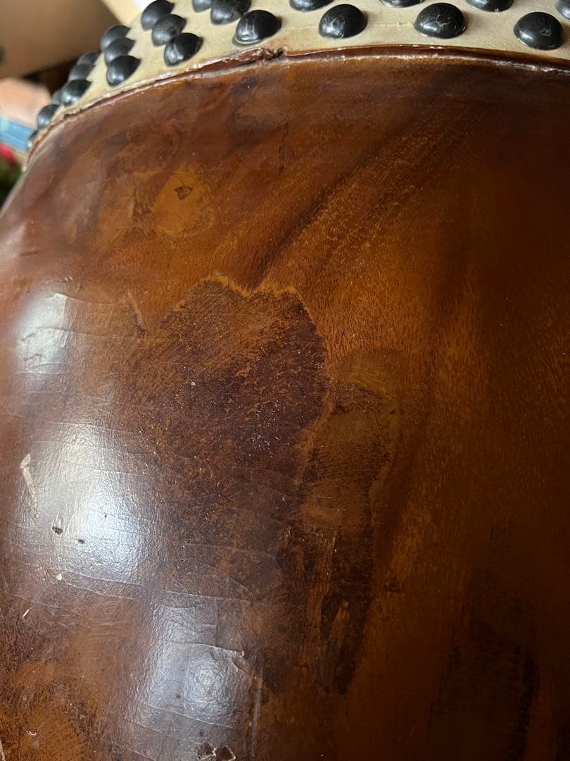 大型　和太鼓　打面49cm 本革　欅胴　和楽器 長胴太鼓 両面太鼓 盆踊り大会