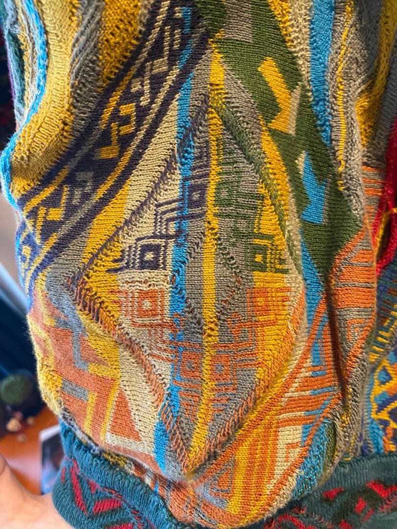 【良色】COOGI / 立体3D編み/総柄/レアカラー