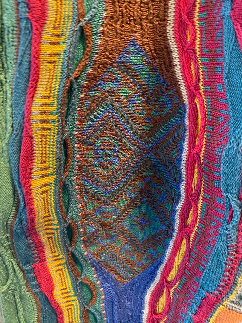 【良色】COOGI / 立体3D編み/総柄/レアカラー