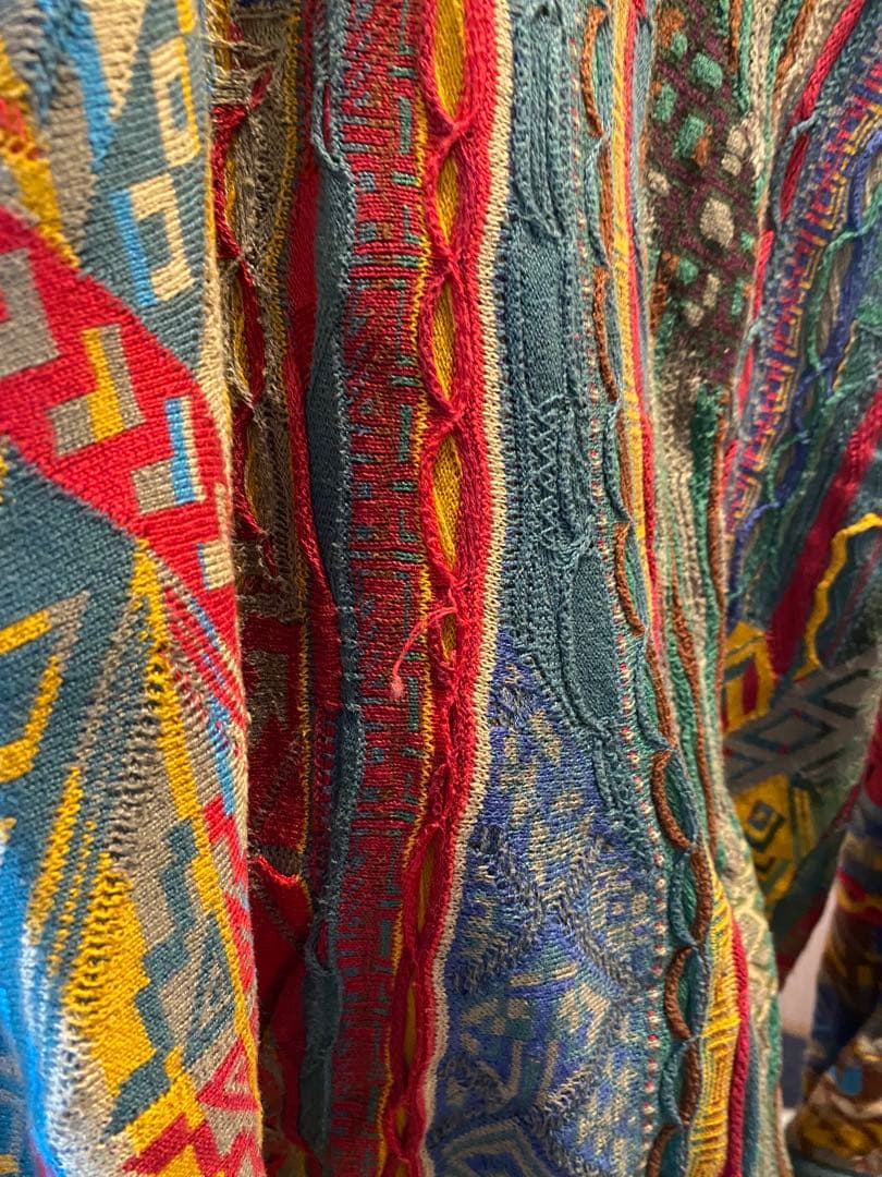 【良色】COOGI / 立体3D編み/総柄/レアカラー