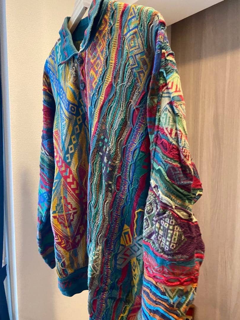 【良色】COOGI / 立体3D編み/総柄/レアカラー