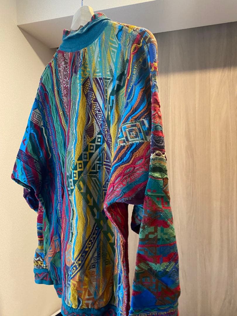 【良色】COOGI / 立体3D編み/総柄/レアカラー