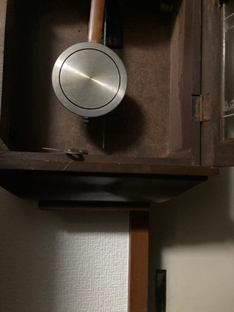 アンティーク栄計舎30DAY 柱時計 稼働中 宮型本打ち式時計