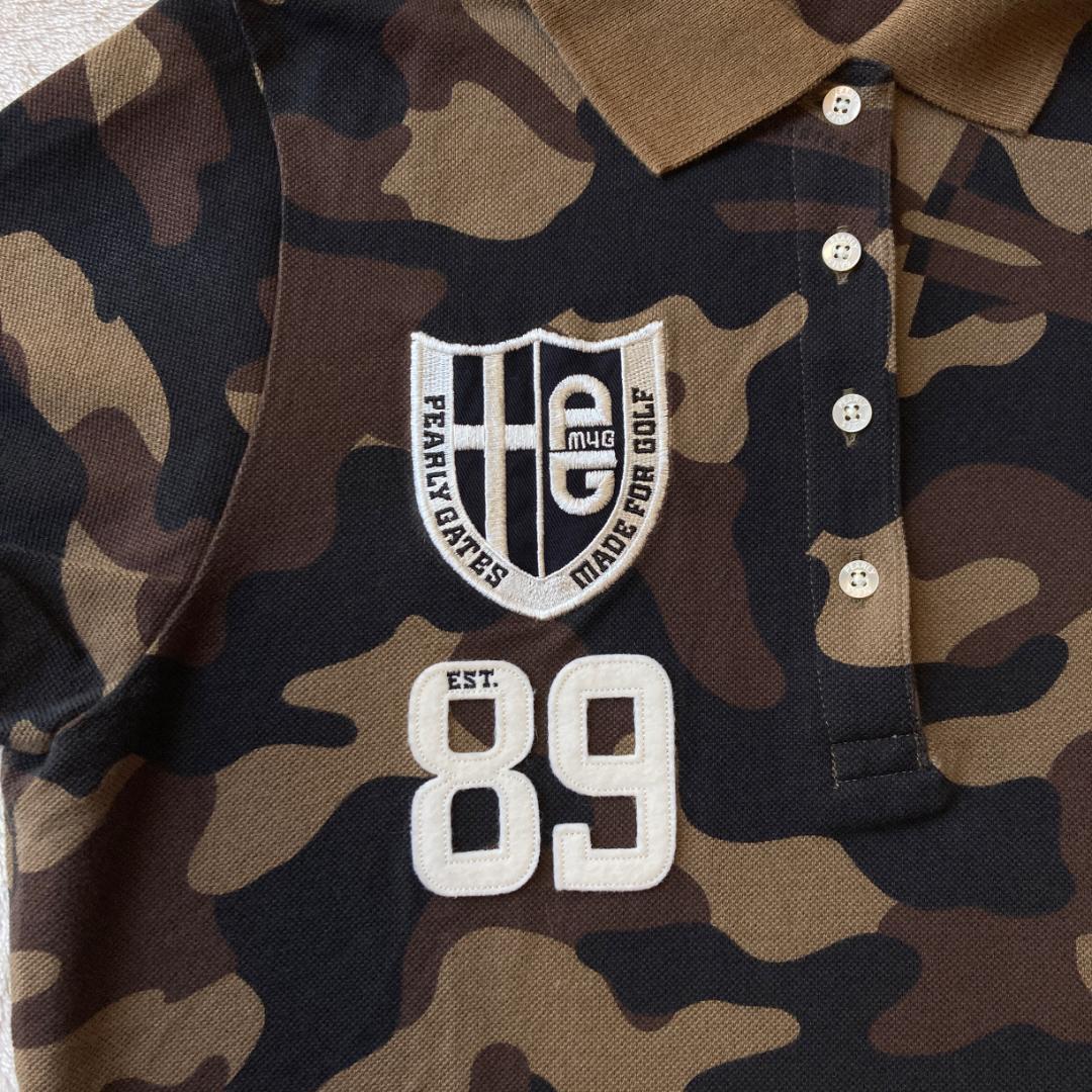1257 パーリーゲイツ PEARLY GATES ポロシャツ 迷彩 茶 1