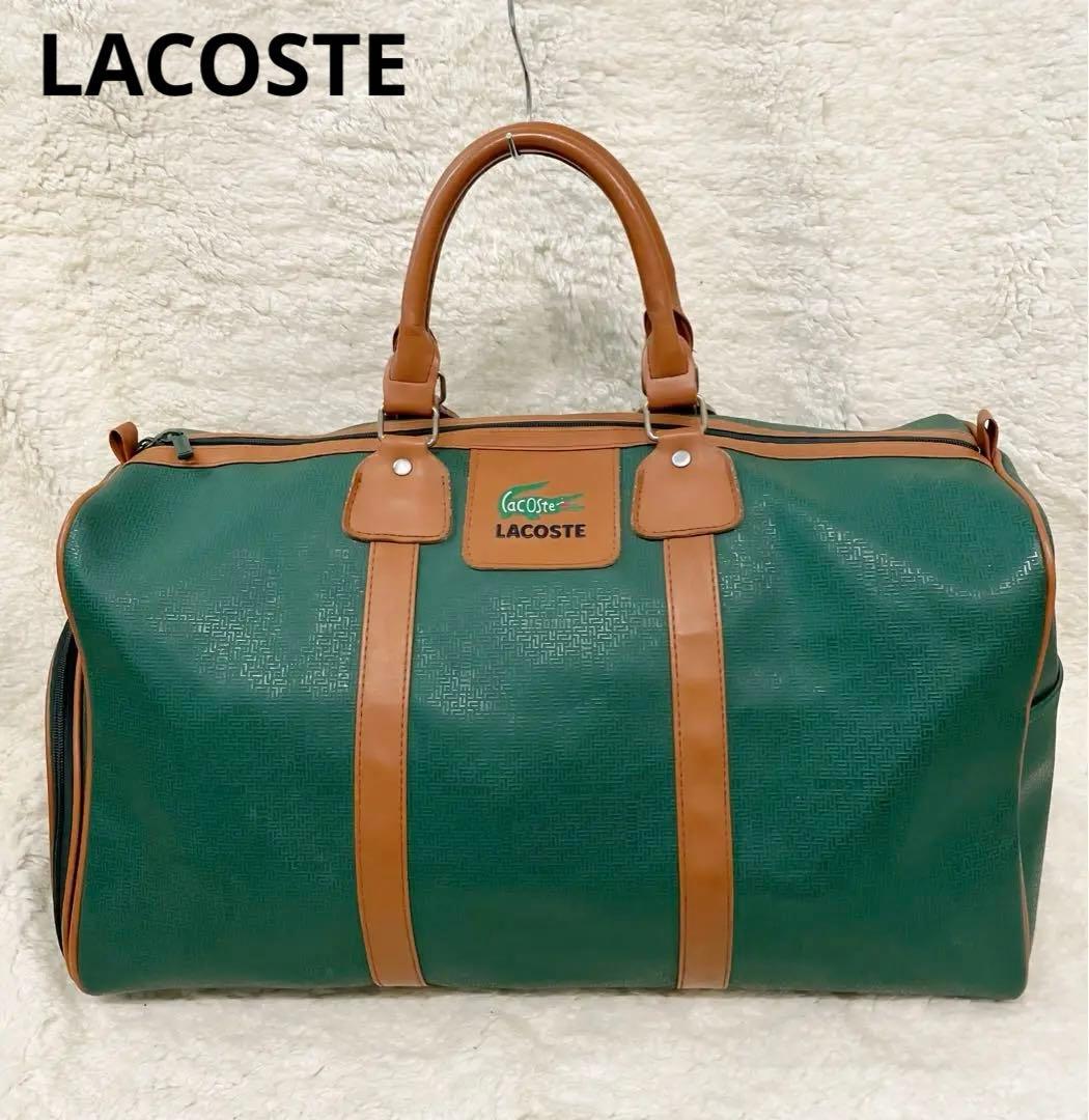 LACOSTE ラコステ ボストンバッグ ゴルフバッグ 総柄 大容量 - メルカリ