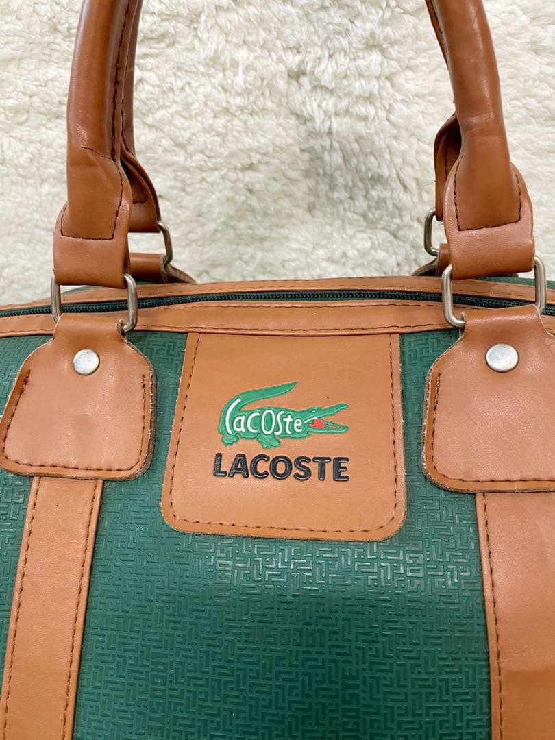 LACOSTE ラコステ ボストンバッグ ゴルフバッグ 総柄 大容量 - メルカリ