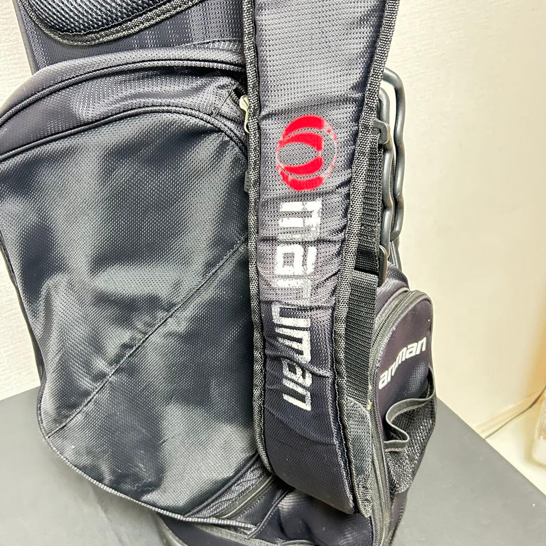 マルマン 軽量スタンド キャディバッグ 8分割 ブラック/オレンジ