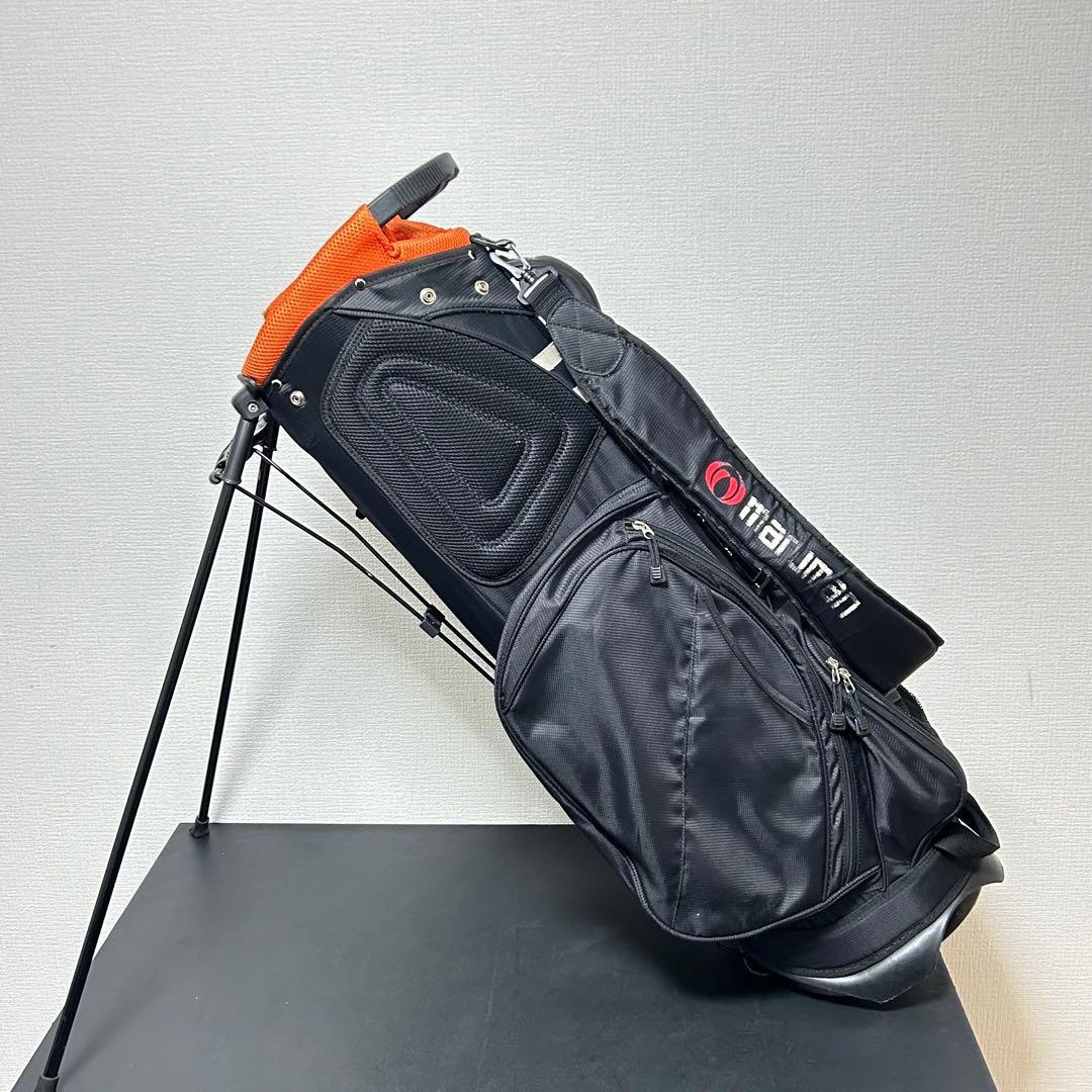 マルマン 軽量スタンド キャディバッグ 8分割 ブラック/オレンジ