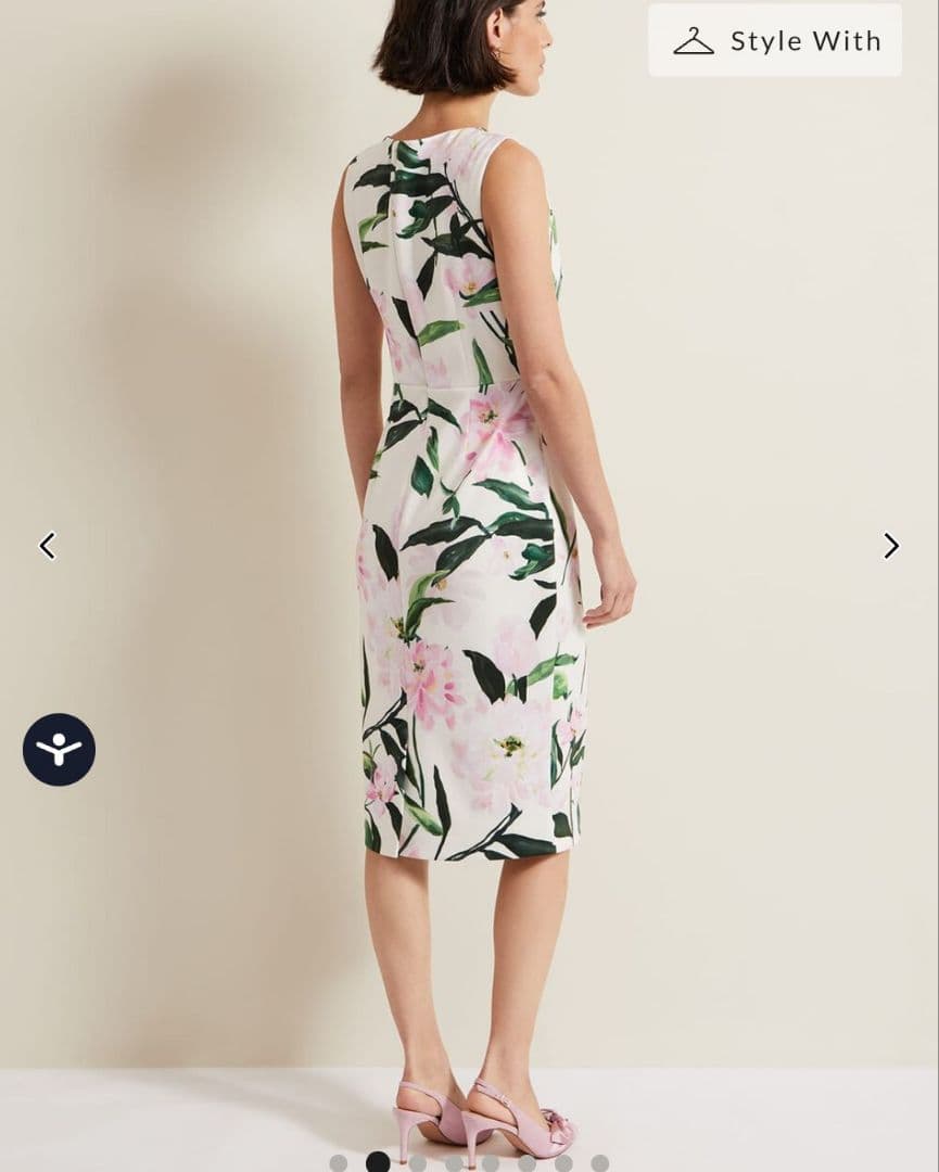 phase eight フェイズエイト ワンピース ドレス ホワイト 花柄 8