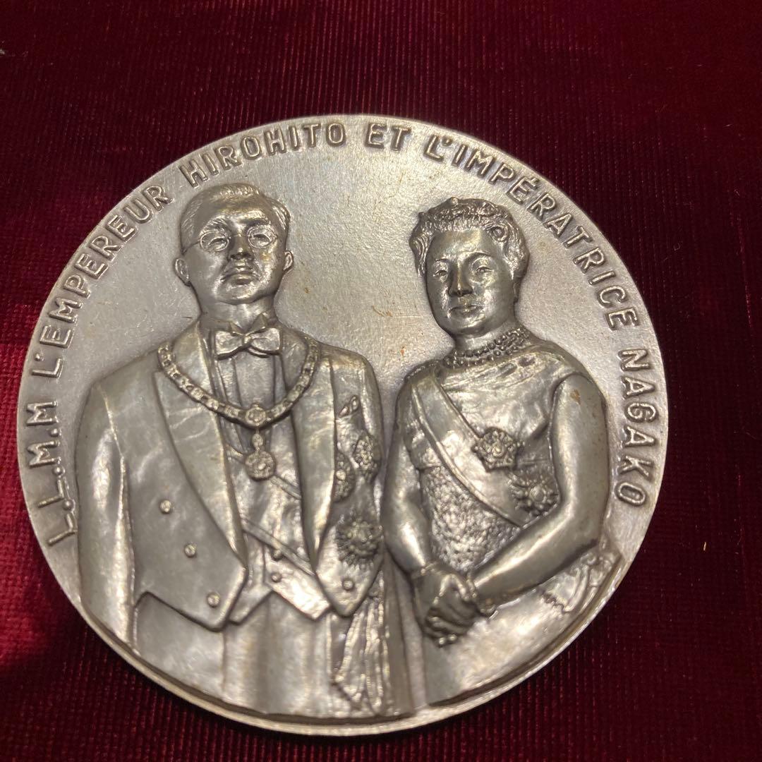 【純銀】天皇皇后両陛下御外遊記念メダル　昭和天皇 1971年 記念硬貨