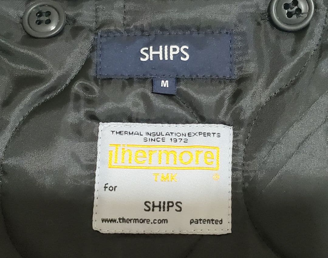 【美品】SHIPS モッズコート Thermore M ブラック