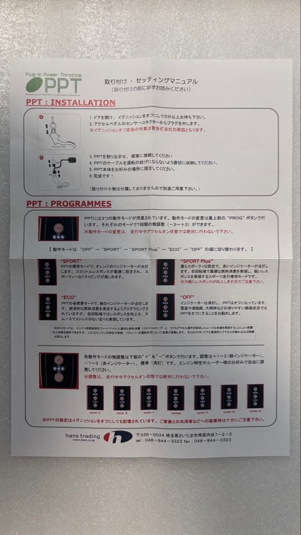 ハンズトレーディング PPT スロットルコントローラー中古 スロコン 3702