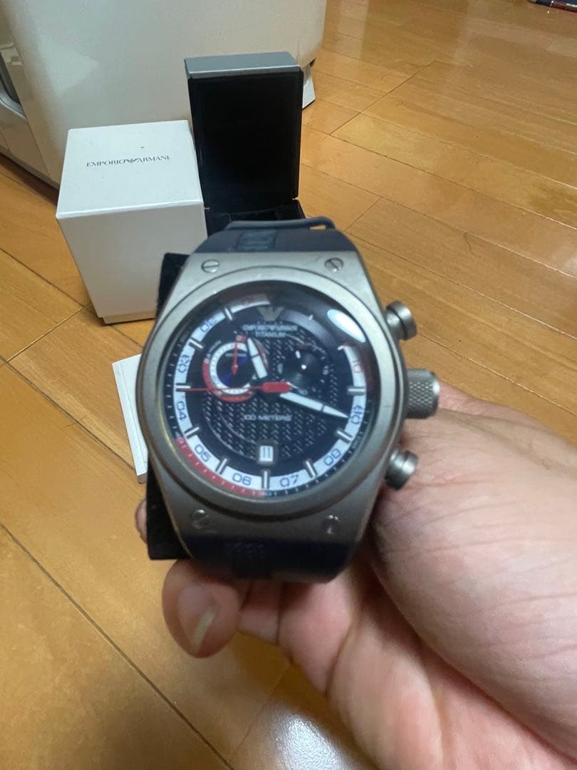Emporio Armani AR6107 チタン クロノグラフ - メルカリ