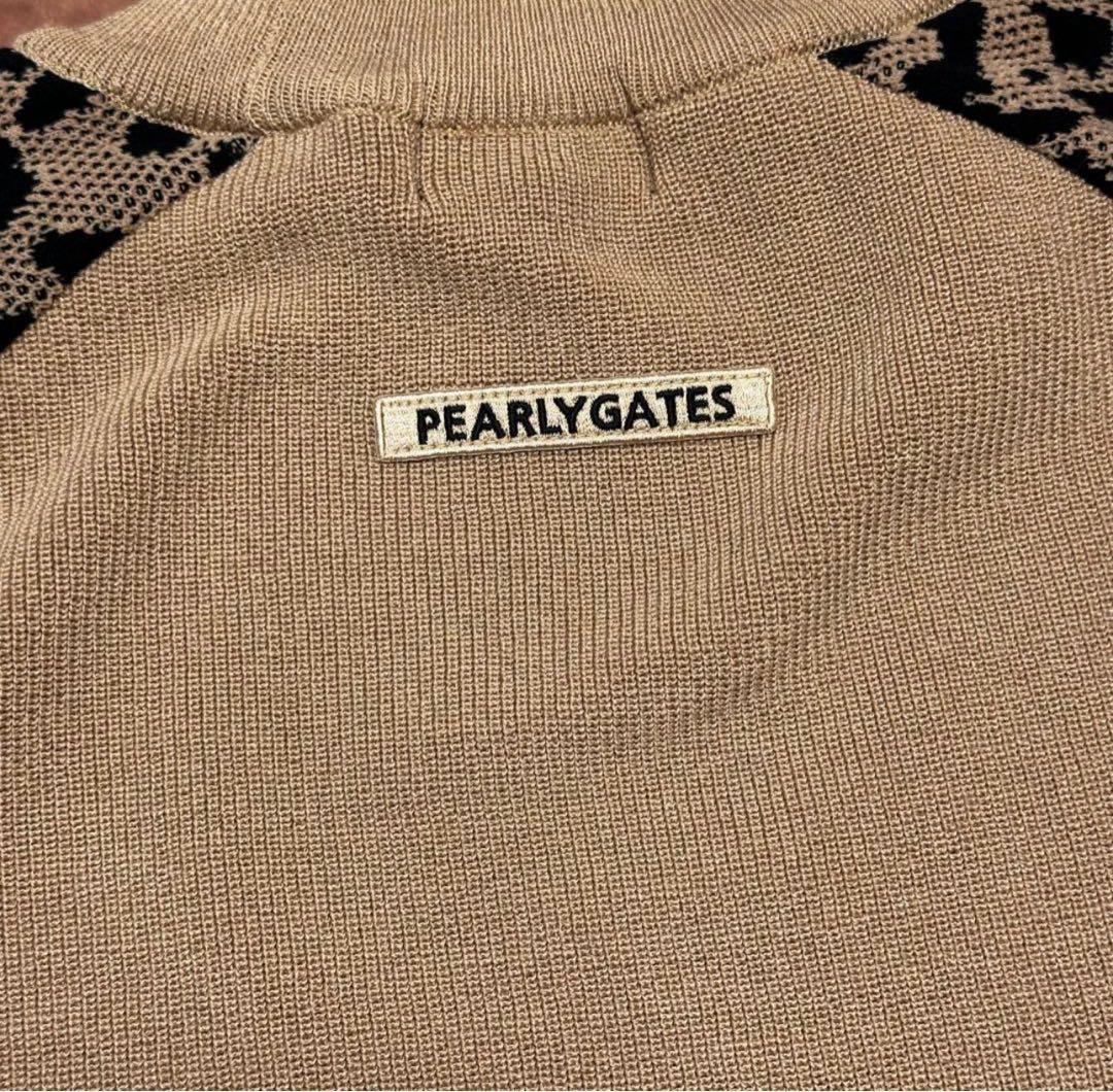 パーリーゲイツ　メンズ　サイズ4 レオパード柄　長ニット　セーター　ハイネック