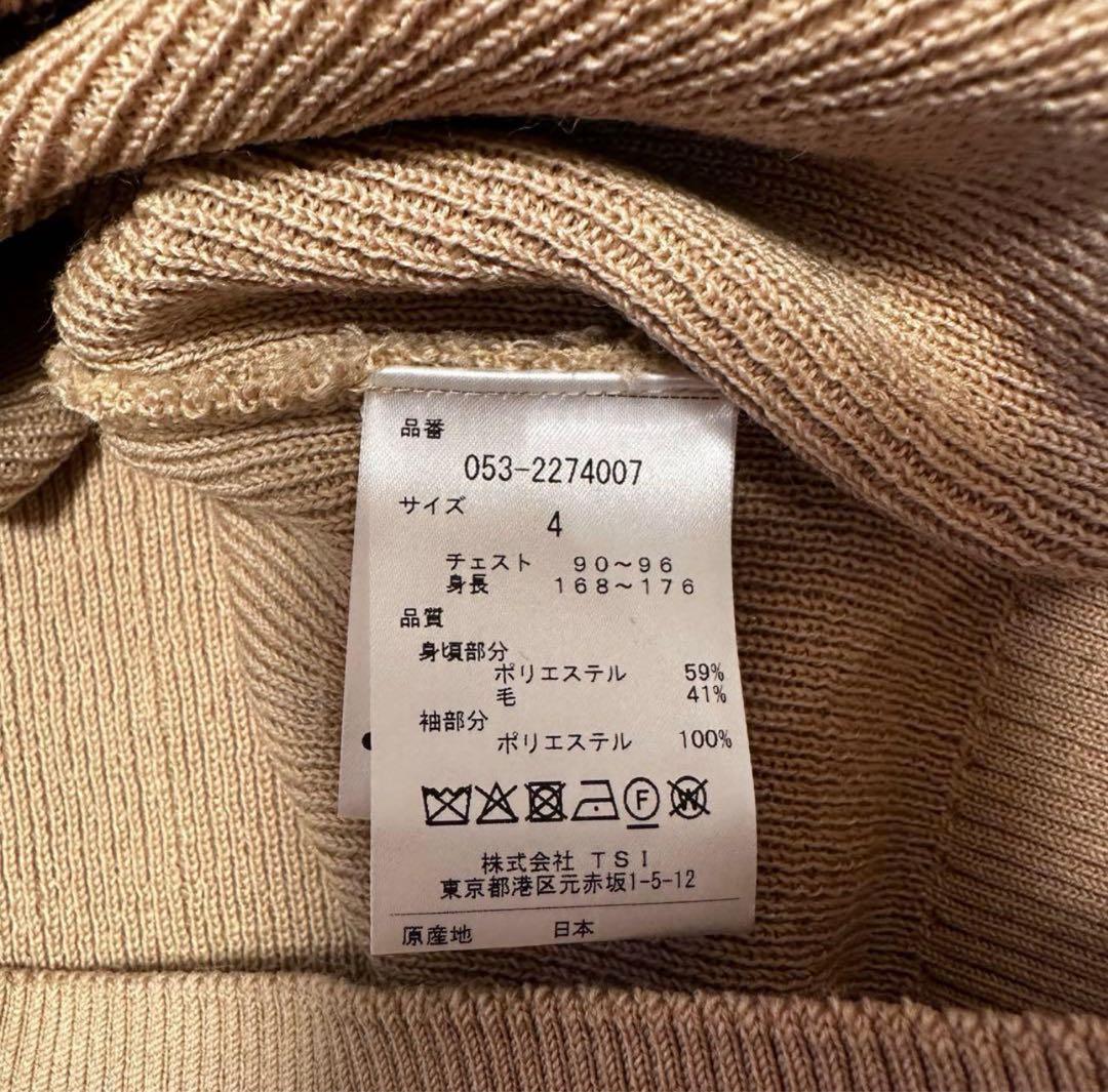 パーリーゲイツ　メンズ　サイズ4 レオパード柄　長ニット　セーター　ハイネック