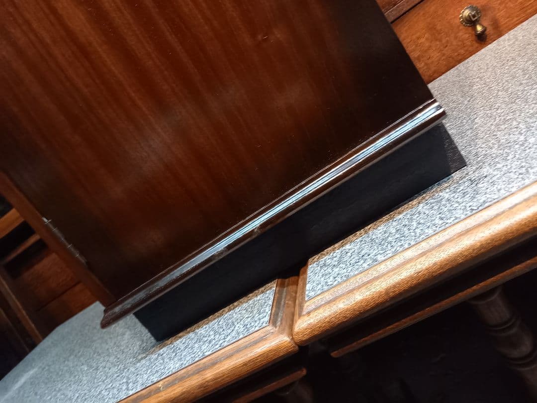 1960's　美品　チーク　突板　カッパーハンドル　レコード　キャビネット