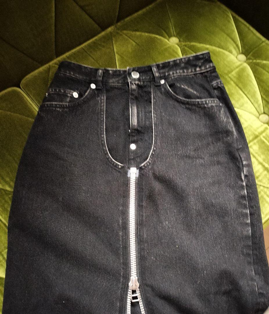 ジョンローレンスサリバン　デニムジップロングスカート