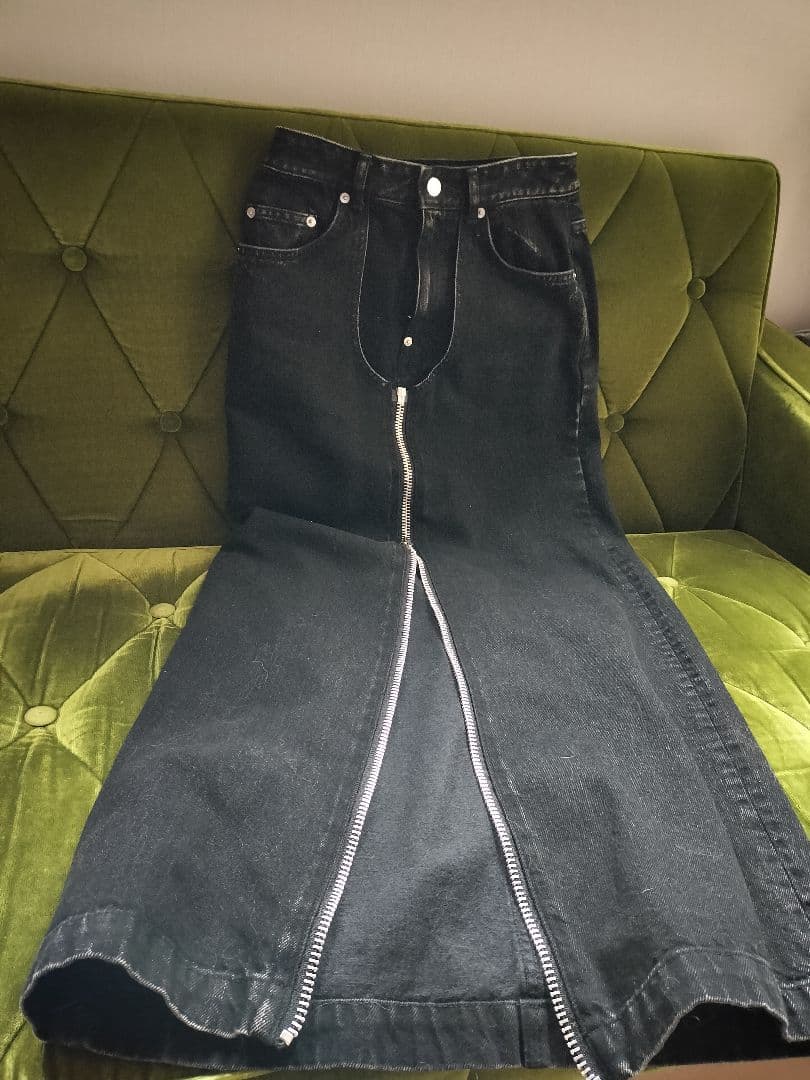 ジョンローレンスサリバン　デニムジップロングスカート