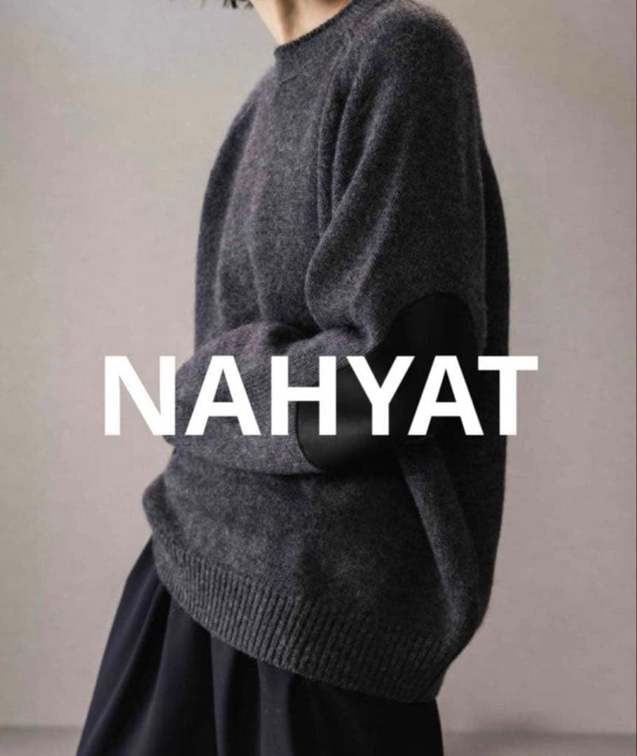 NAHYAT×VELVET ナヤット 2025AW クルーネックニット GRAY