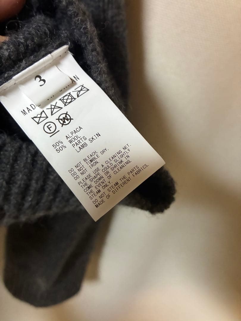 NAHYAT×VELVET ナヤット 2025AW クルーネックニット GRAY