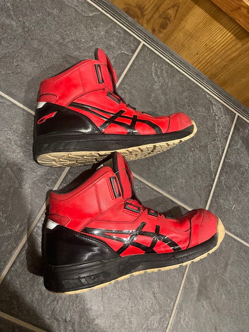 ASICS 安全靴 レッド 27.5cm JSAA A種