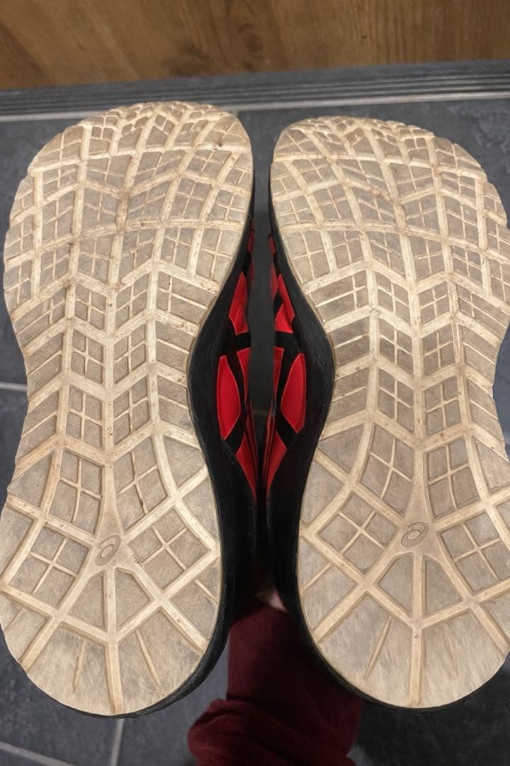 ASICS 安全靴 レッド 27.5cm JSAA A種