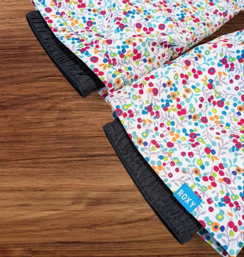 ROXY ロキシー 小花柄 フード付 スキーウェア 上下 120cm