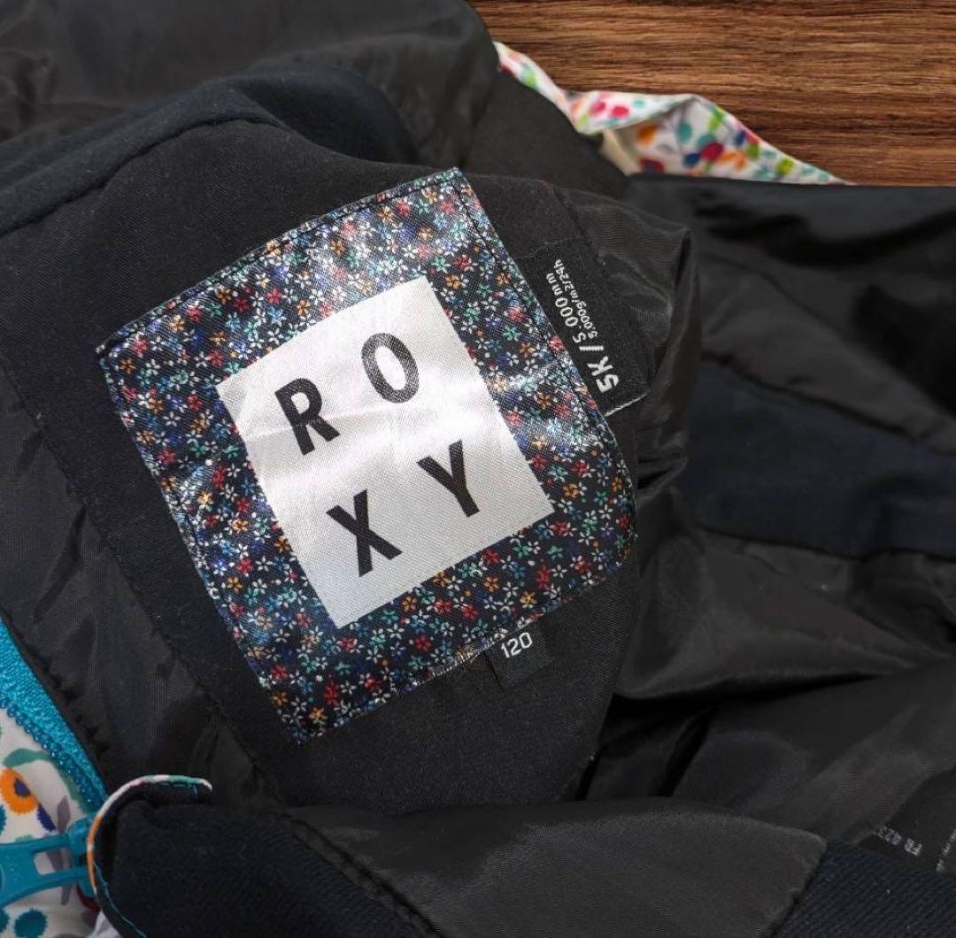 ROXY ロキシー 小花柄 フード付 スキーウェア 上下 120cm