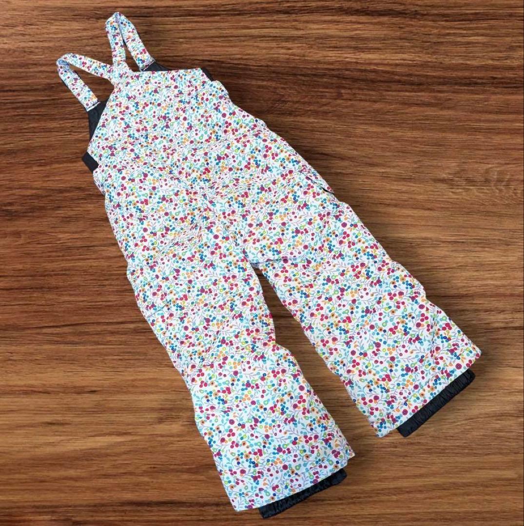 ROXY ロキシー 小花柄 フード付 スキーウェア 上下 120cm