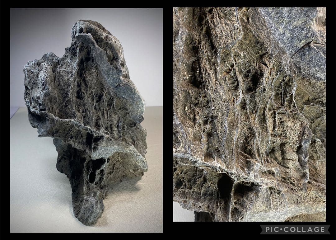 6231 大型 員弁川石 横43.2(cm) 20.55kg 水石 盆栽骨董