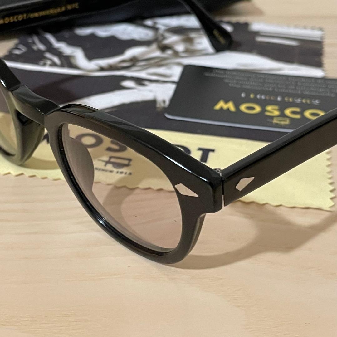 【美品】MOSCOT LEMTOSH 46 ブラック /シルバーグレー レンズ