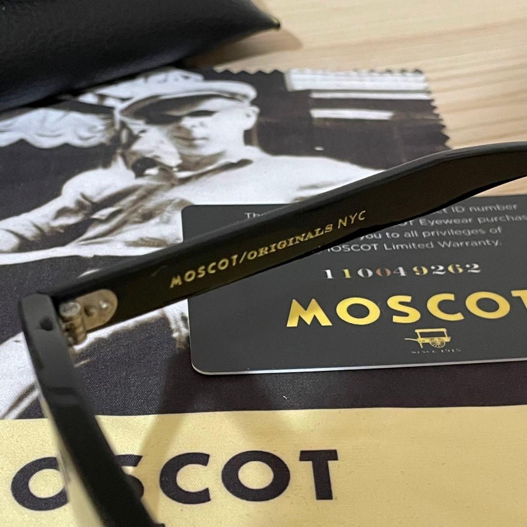 【美品】MOSCOT LEMTOSH 46 ブラック /シルバーグレー レンズ