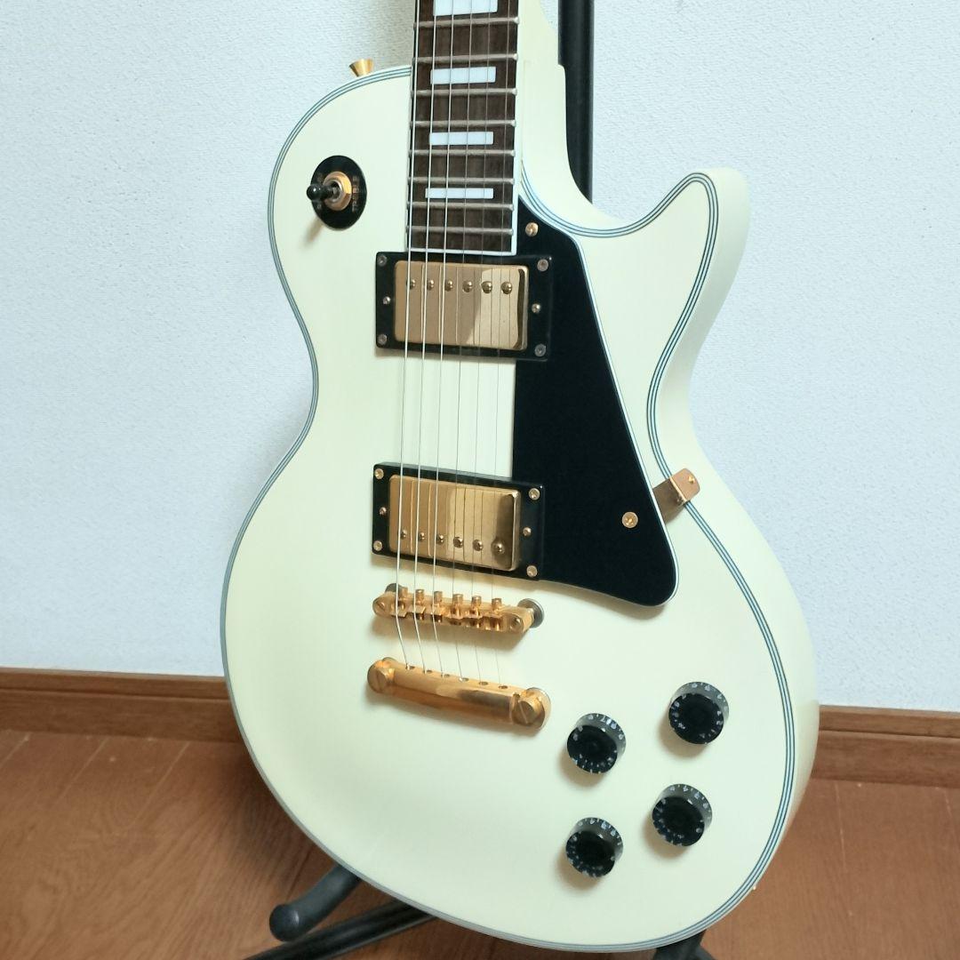 美品　PhotoGenic　LP-300C/WH　LPカスタムタイプ　エレキ Photogenic LP-300C WH エレキギター レスポールカスタム ホワイト