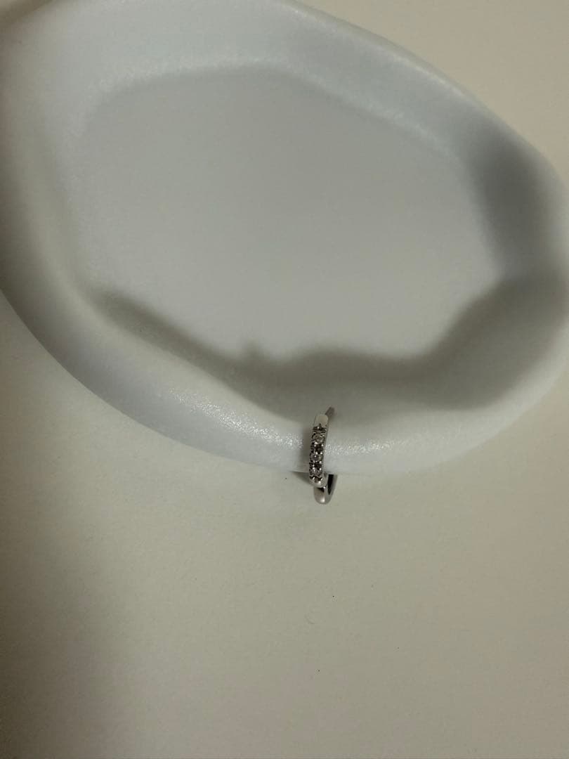 TUTUMI | K10ホワイトゴールドダイヤモンドピアス（片耳）