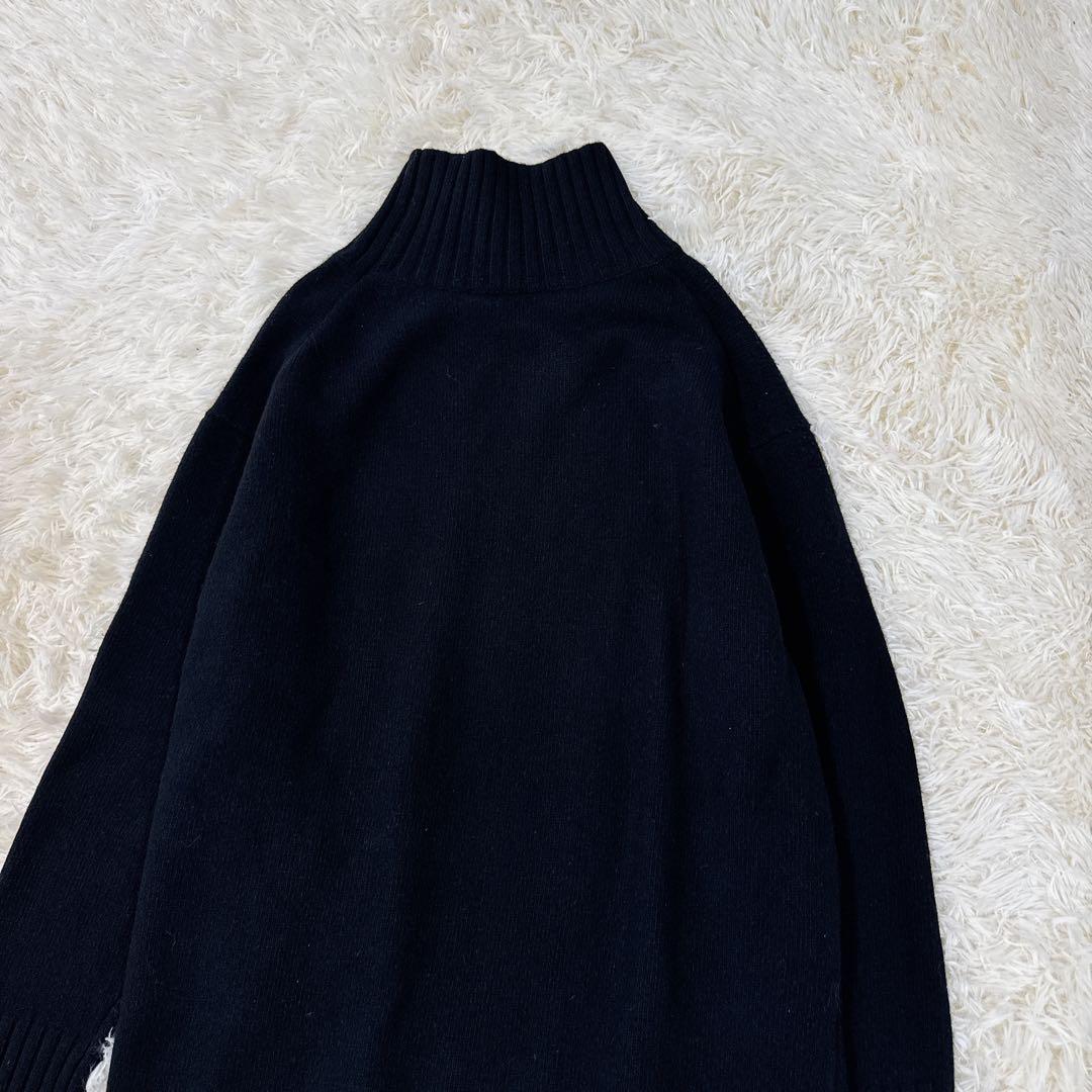 極美品　Plage スーパーファインウールカシミヤハイネックワンピース　黒　38