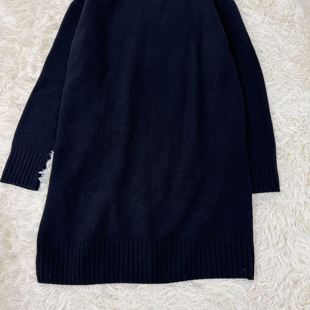 極美品　Plage スーパーファインウールカシミヤハイネックワンピース　黒　38
