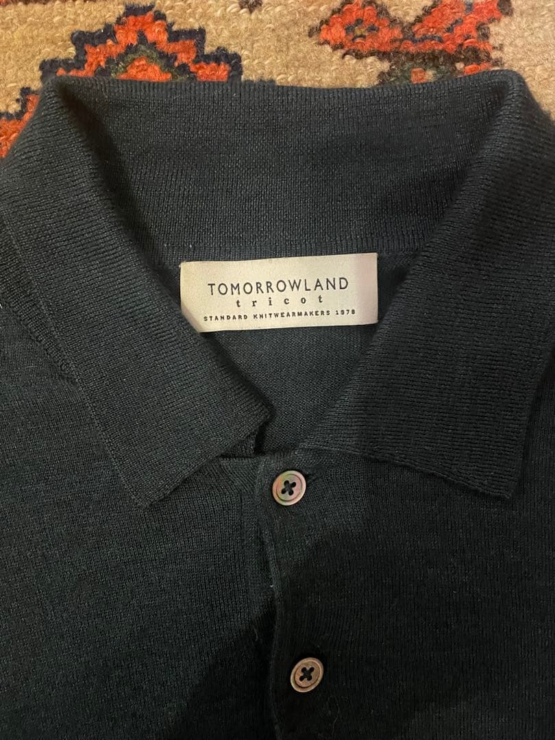 TOMORROWLAND tricot 長袖ポロシャツ 緑 M