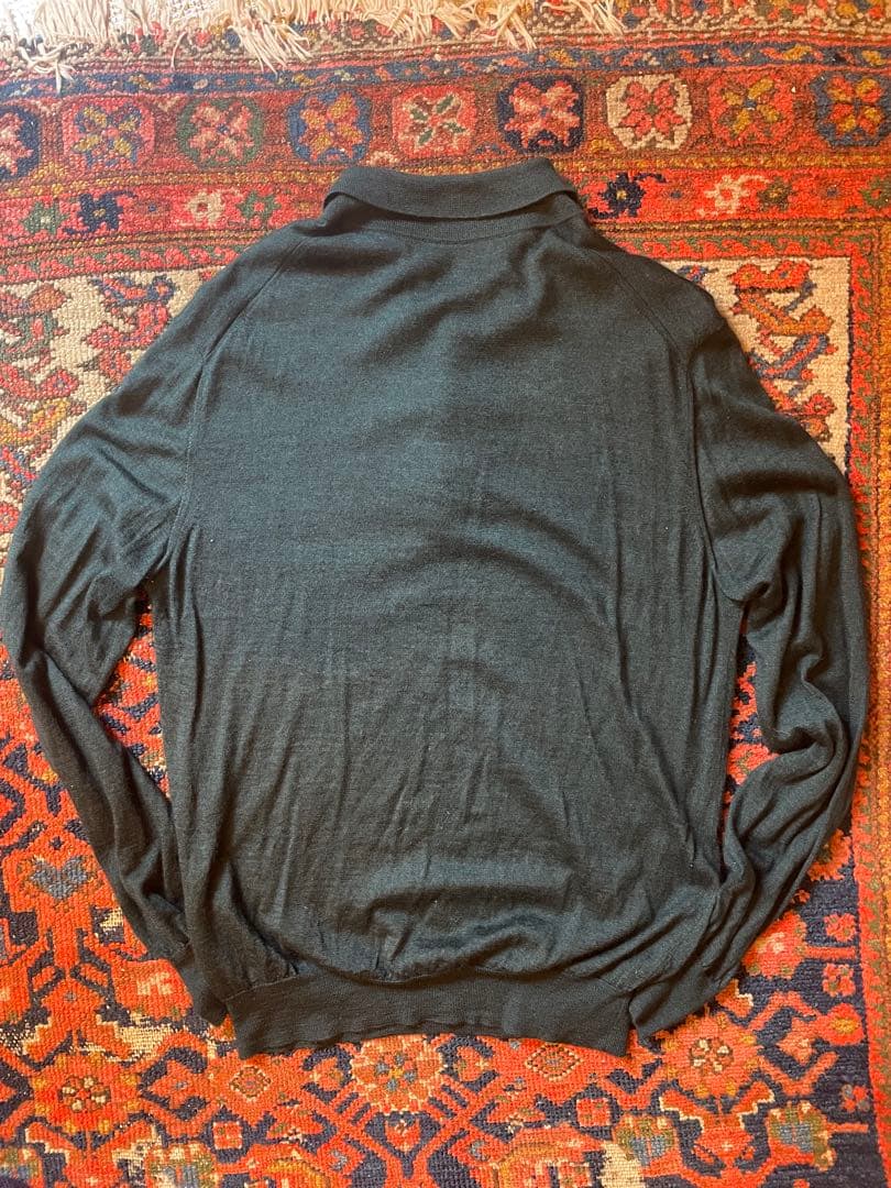 TOMORROWLAND tricot 長袖ポロシャツ 緑 M