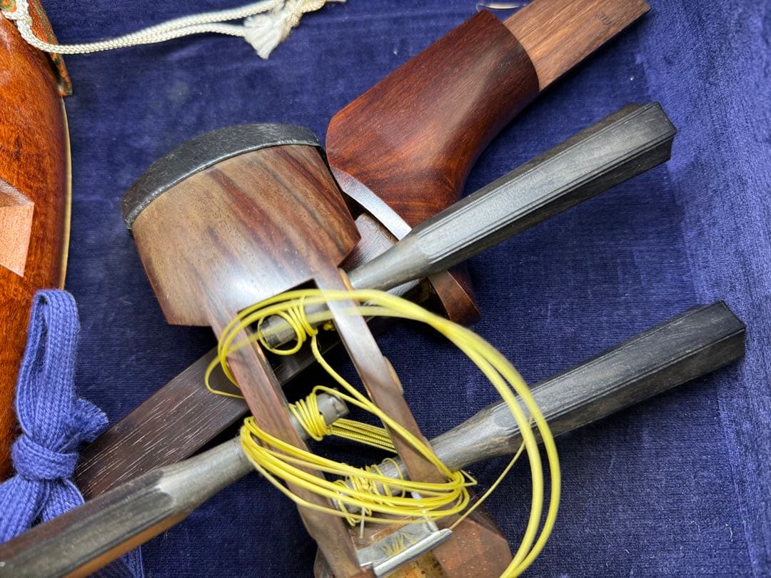 T37 昔の三味線一式 紅木ケース付 三味線のYahoo!オークション(旧