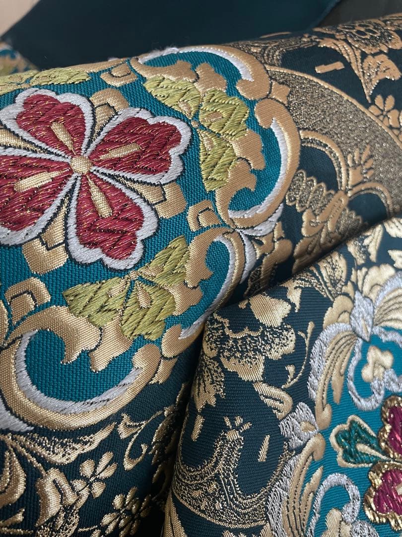 豪華！袋帯　正絹　ゴールド刺繍　リバーシブル